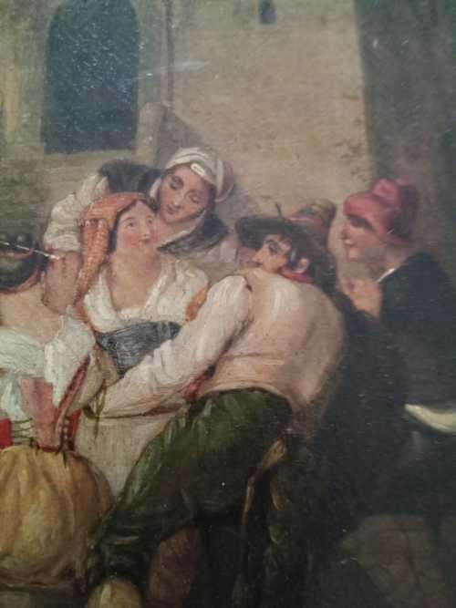 Antique oil painting Signed PH Wouvermans marked on Back part of Gen. Boulanger collection 75x63cm