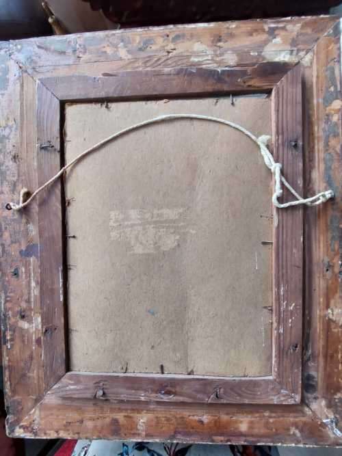 Antique Oil Painting believed to be by US artist Albert Ruben 41.5x 49.5cm