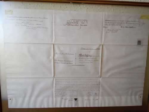 Antique 1869 Yorkshire Indenture on Vellum with original stamps Huge 87x63cm double sided