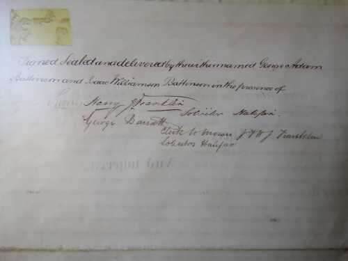 Antique 1869 Yorkshire Indenture on Vellum with original stamps Huge 87x63cm double sided