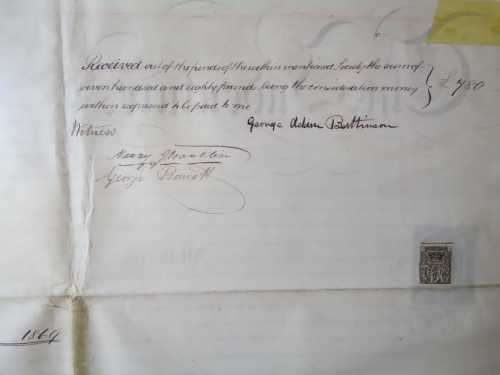 Antique 1869 Yorkshire Indenture on Vellum with original stamps Huge 87x63cm double sided