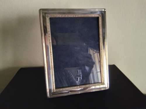 Vintage Sterling Silver and Rosewood Hallmarked Frame 22 by 17cm