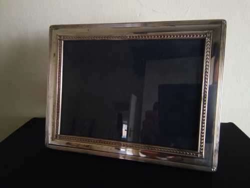 Vintage Sterling Silver and Rosewood Hallmarked Frame 22 by 17cm