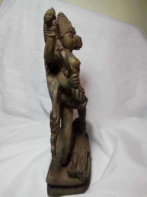 Antique Indian Temple Bronze of the God of Death, Kali! 24cm tall very heavy solid