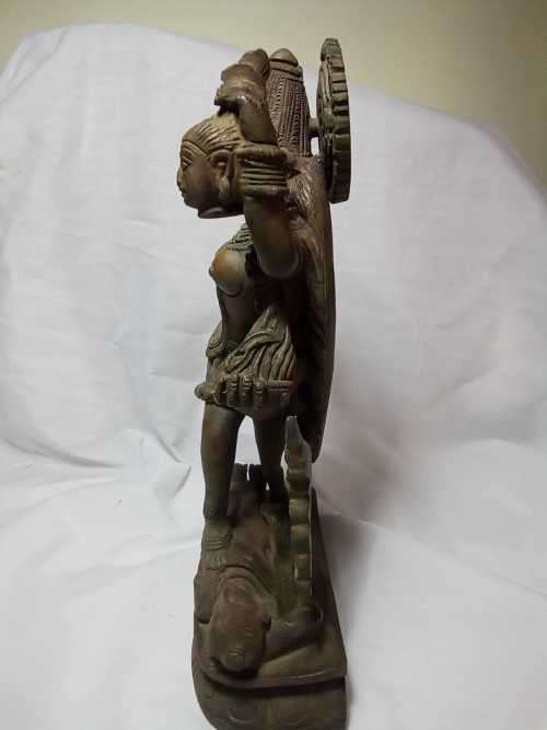 Antique Indian Temple Bronze of the God of Death, Kali! 24cm tall very heavy solid