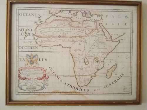 Antique Hand Colored Map of Africa 58cm by 45cm