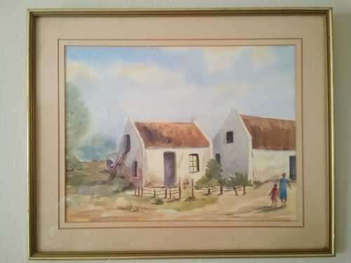 Stunning Watercolour by J. J. ROSE 47 by 38cm