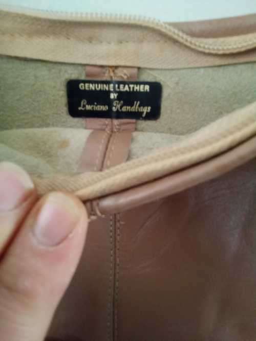 Genuine Leather Italian handbag by Luciano 29x21cm excluding strap length(excellent condition)