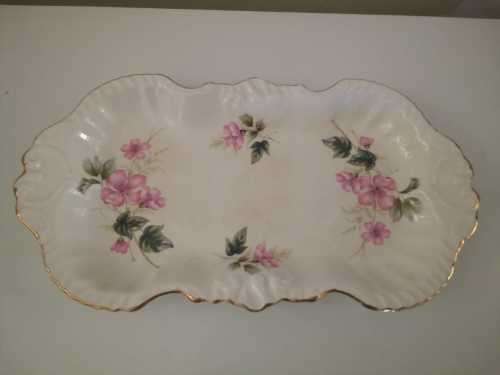 Old Foley Floral Gilt Edge Server 30cm by 17cm