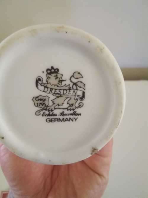 Vintage Dresden German Posie Vase 15,5cm