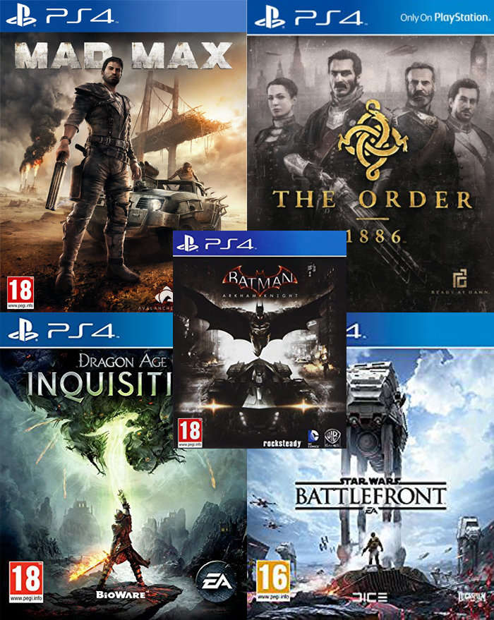 PS4 Game Bundle: 5 Games