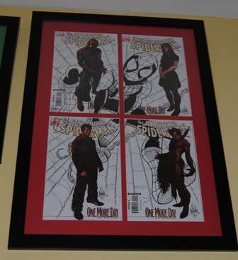 Spideman One more day 4 connecting covers framed