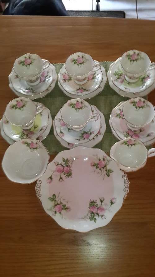Vintage Foley Bone China 21 Piece -Tea Set -Pink Roses -Plus Plus Extra's.