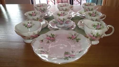 Vintage Foley Bone China 21 Piece -Tea Set -Pink Roses -Plus Plus Extra's.