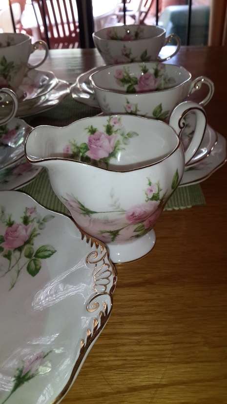 Vintage Foley Bone China 21 Piece -Tea Set -Pink Roses -Plus Plus Extra's.