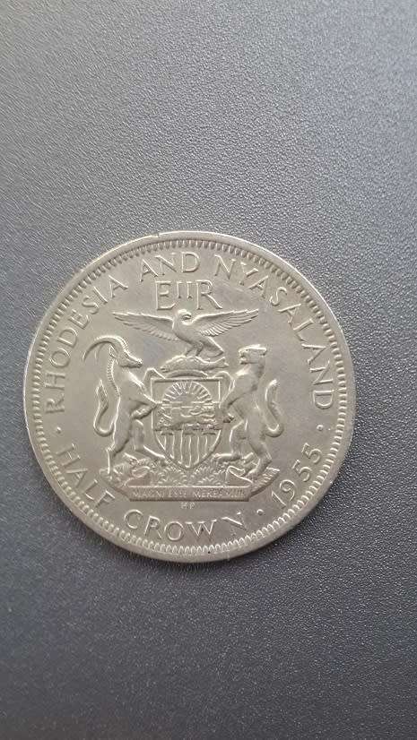 Rhodesia /Nyasaland -2 x Half Crowns -1955 and 1956