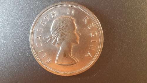 1955 -5 Shillings Silver Crown -Union of SA - Scarce