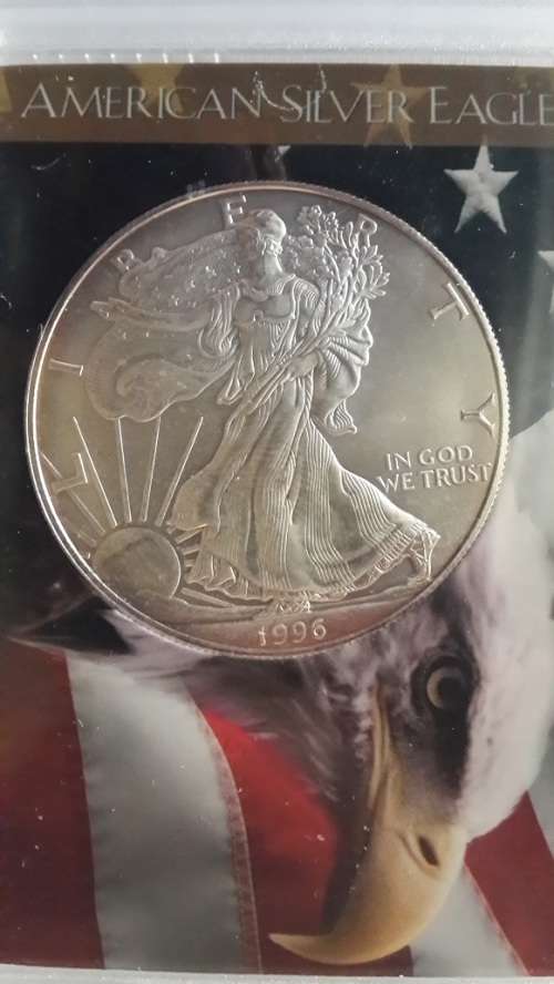 1996 1oz American Silver Eagle Encapsulated