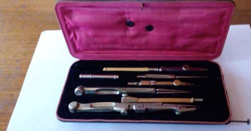 Vintage Brass Drawing Tool Set
