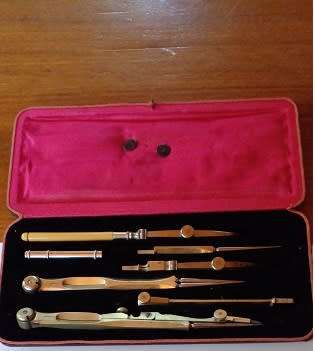 Vintage Brass Drawing Tool Set