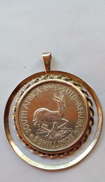 Silver Pendant -1948 5 Shilling Crown