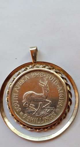 Silver Pendant -1948 5 Shilling Crown