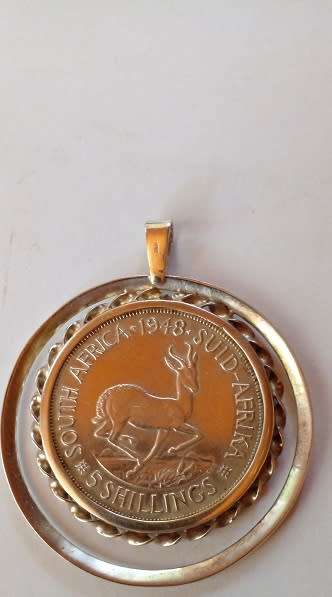 Silver Pendant -1948 5 Shilling Crown