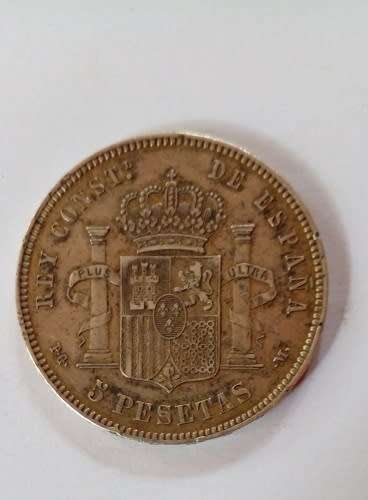 1892  5 Pesetas  -Alfonso X111 of Spain
