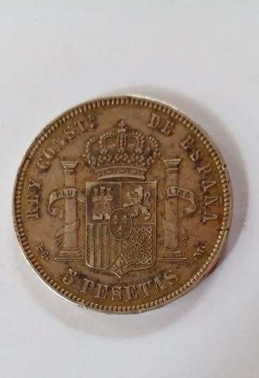 1892  5 Pesetas  -Alfonso X111 of Spain