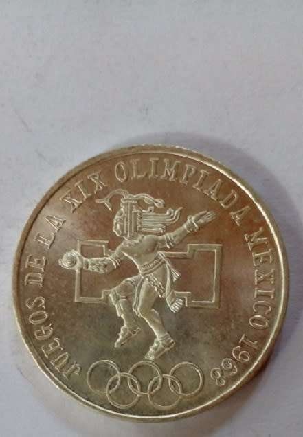 1968 -Mexico Olympic Games 25 Ley Silver Coin