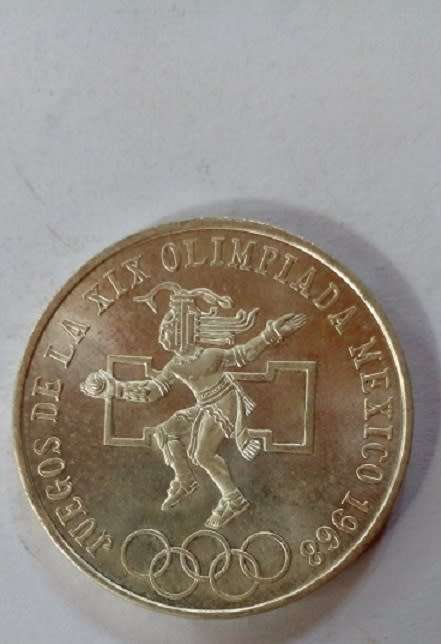 1968 -Mexico Olympic Games 25 Ley Silver Coin