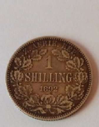 1892 ZAR One Shilling