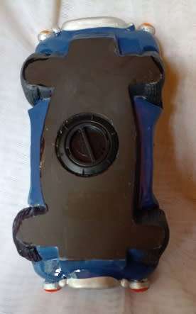 Vintage -Ceramic Car,- Money Box with Two Funny Guys, off on a Golf Trip.