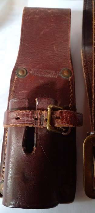 1942 -Bayonet Frog Manufactured by Greatrex JHB plus a SANDF Leather Belt