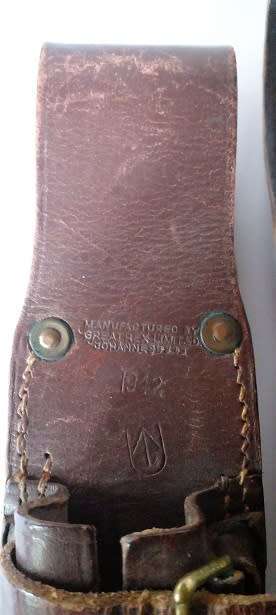 1942 -Bayonet Frog Manufactured by Greatrex JHB plus a SANDF Leather Belt