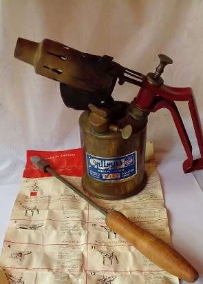 Vintage -Swedish Optimus Brass Paraffin Blow Torch (Soldering Iron).