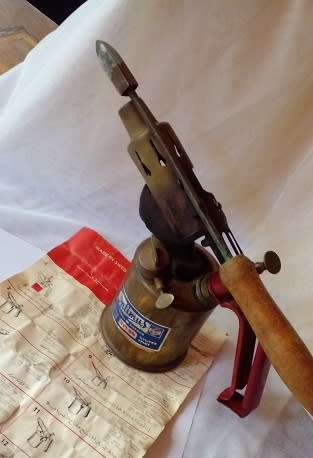 Vintage -Swedish Optimus Brass Paraffin Blow Torch (Soldering Iron).