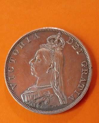 Great Britain -1887 Victoria -Double Florin -Silver Coin.