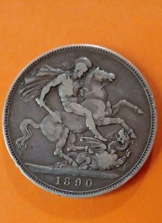Great Britain -1890 Victoria Silver Crown