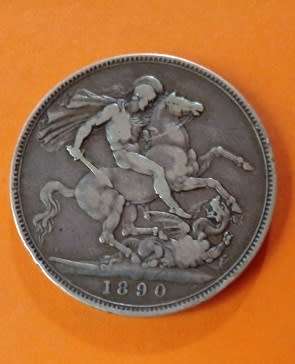 Great Britain -1890 Victoria Silver Crown