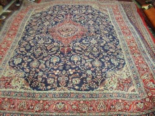 FINE TABRIZ BLUE COLOUR VERY BEAUTIFUL SIZE 378X282