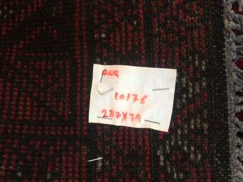 PERSIAN RED AFGHAN RUNNER RUG 287 X 79 CM