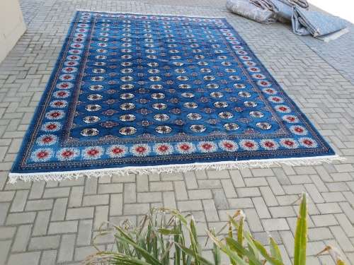 Persian machine made high-quality bukhara blue color size 300x400
