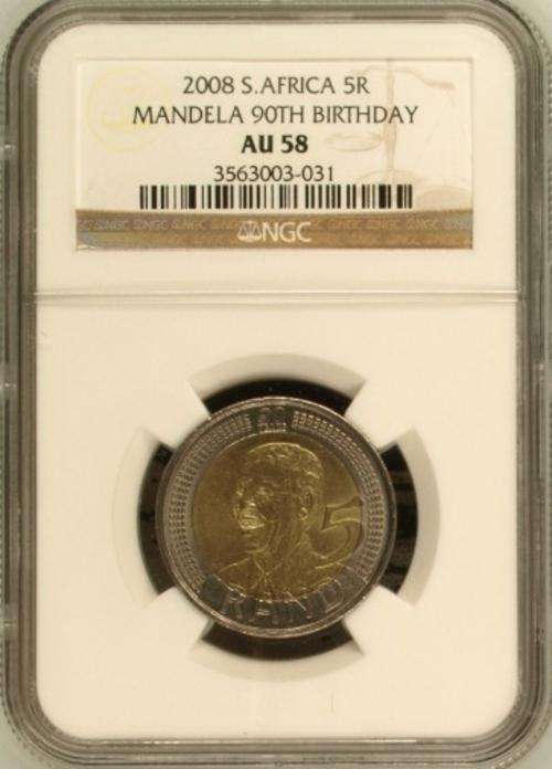 ***AU58*** Rare Grade!!! Birthday Mandela R5!!! NGC Graded!!!