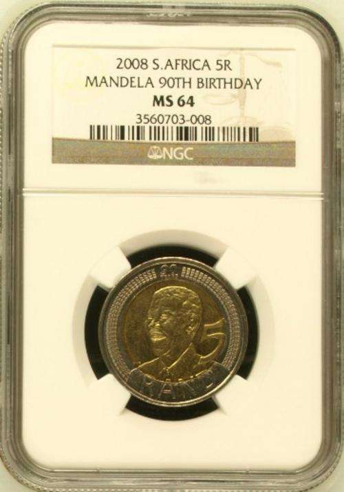 ***MS64*** Rare Grade!!! Birthday Mandela R5!!! NGC Graded!!!