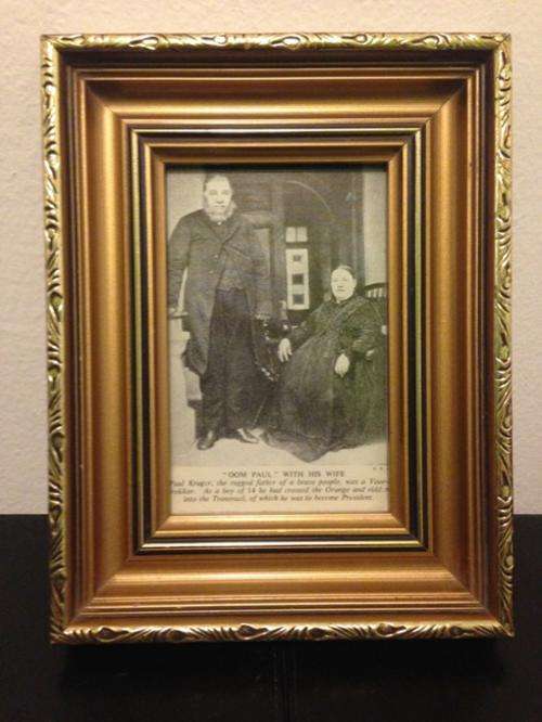 Framed Original cutting of "OOM PAUL" with his Wife