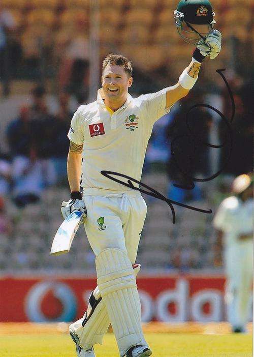 Michael Clarke hand signed photo + 2 photos