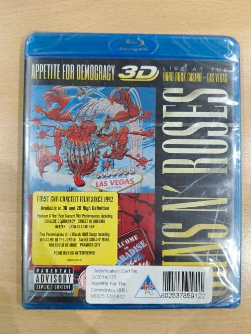Guns n` Roses Appetite for Democracy 3D Blu-Ray for sale