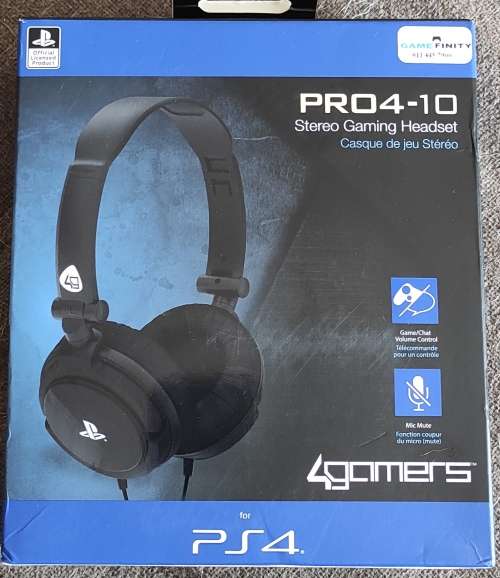 4Gamers Pro4-10 stereo gaming headset for PS 4