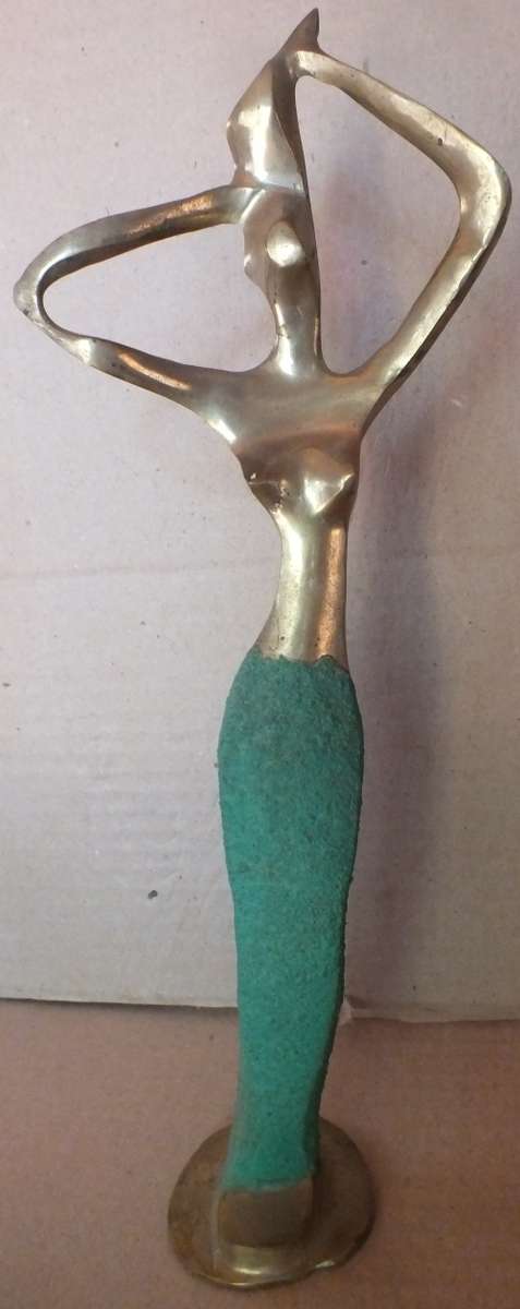 Copper statue of Lady - From SENEGAL West Africa